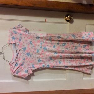 A extremely me white Pink and blue dress